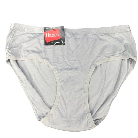 Hanes Originals Womens Size Small 5 Hipsters Bamboo Blend Gray New With Tags - Picture 1 of 8